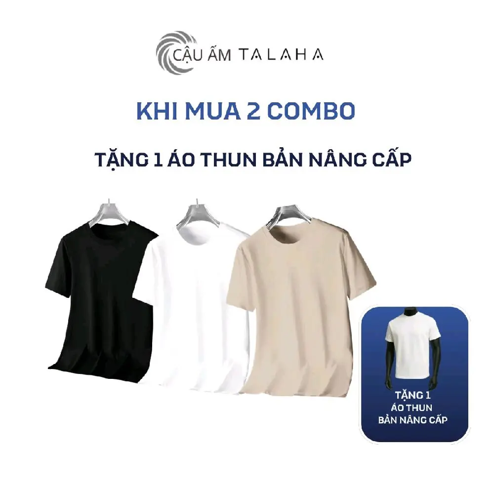 Combo 100k 3 áo thun cotton 35% phiên bản thường ( vải dày hơn mát hơn chọn combo 3 áo phiên bản nâng cấp  vải cotton 100% vải em bé dành cho người lớn )