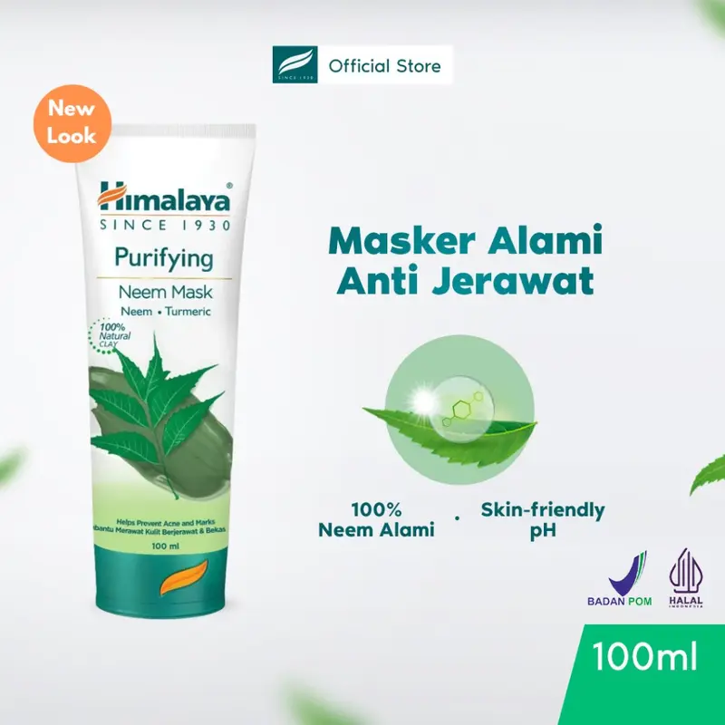Himalaya Neem Mask 50ml 100ml / Himalaya Face Mask Mengencangkan Muka Masker Wajah Masker Anti Jerawat Kunyit 5