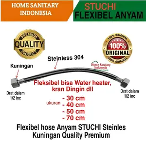 Selang Fleksibel STUCHI Ssf 3230 Flexibel hose Anyaman 30cm- 70cm Steinless 304