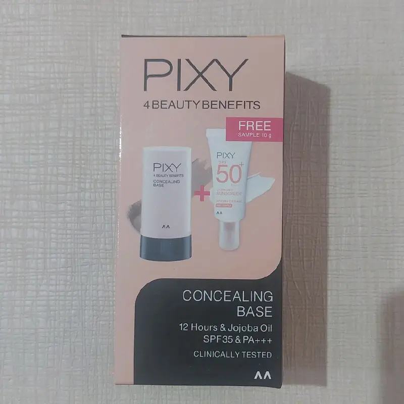 PIXY Concealing Base Bandid Gratis Pixy UV Sunscreen Primer/ Concealer/ Foundation/ Wajah/ Aging/ Menyamarkan Noda/ Wajah/ Kering 7