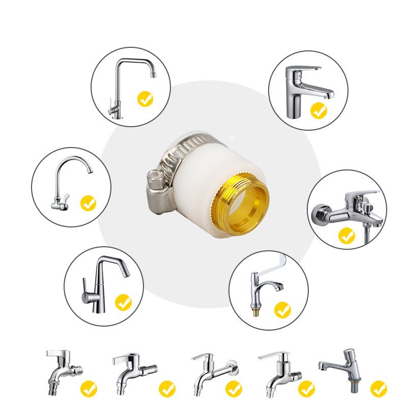 Product Introduction of 20/22mm Universal Joint of Faucet White Silica Gel Tap Water Water Filter Universal Joint Kitchen and Bathroom Faucet Accessories 6