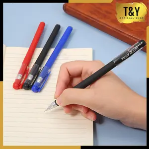 T&Y Pena Gel 0.5mm Model TST2 Pulpen Warna Ujung Lancip Alat Tulis Sekolah Kantor Bolpoint Tinta Gel Cair ATK