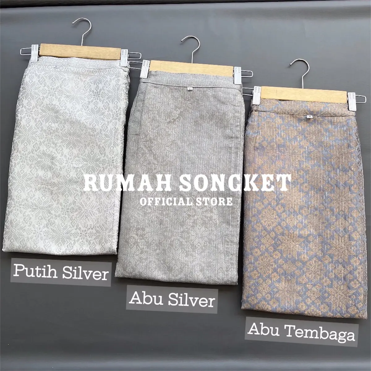 Rok Songket Span Jadi Karet Kiri Kanan Dan Resleting Belakang Semi Palembang Motif songket  palembang