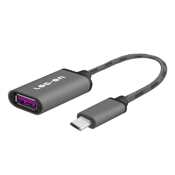 Otg Kabel Micro/Android Lo-oT01 LOG-ON Black Metal Storage 3