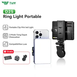 TNW D25 Mini Portable LED Light  Selfie Light Fotografi Lampu Camera Light Clip Lampu Mini Fill Light Lampu Untuk Selfie Live Streaming Video