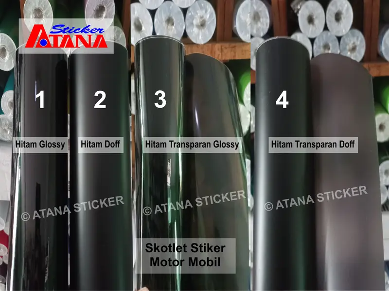 Skotlet Hitam Glossy Doff Transparan Stiker Black Smoke Hybrid Dark Muda Tua Bening Gelap PPF VPF Cutting Sticker Anti Gores Lampu Sein Headlamp Speedometer Kaca Aquarium Antigores Dekorasi Variasi Interior Eksterior Aksesoris Sepeda Listrik Motor Mobil 0