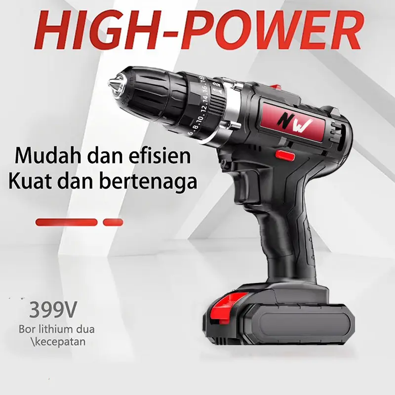 Mesin Bor Impact Drill 299V Baterai Tangan Cordless Drill Battery impact drill Cordless Electric Bor Tangan Listrik 8