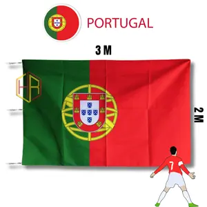 Bendera Negara Portugal Super Jumbo Kualitas Terbaik Berbagai Macam Ukuran Sablon Dtf Poliester Peles