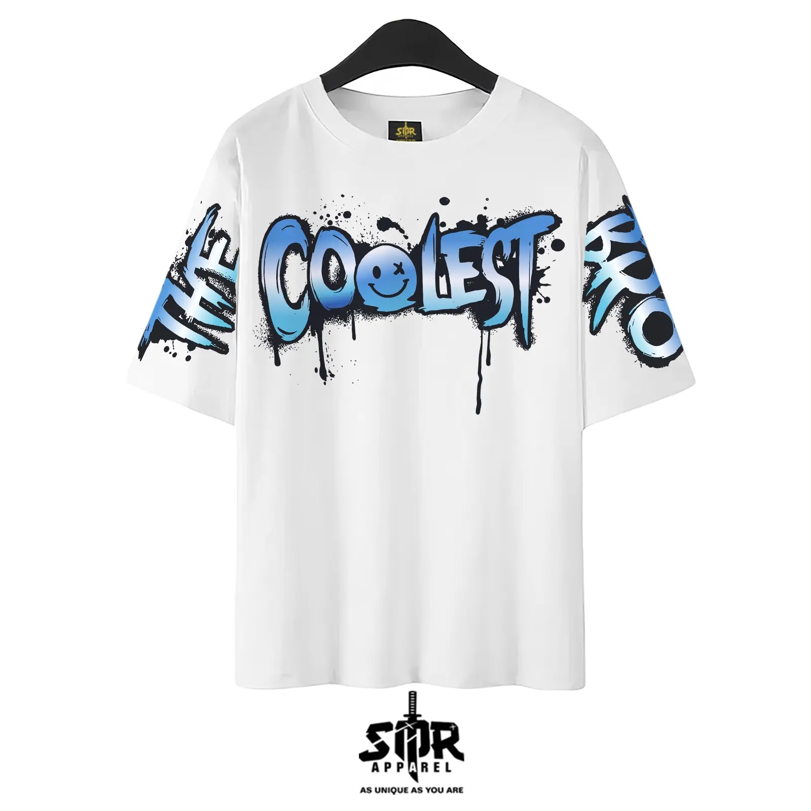 SMR APPAREL - Kaos Oversize  Unisex The Coolest Bro Cotton Combed 24s Lembut Pria & Wanita Baju Katun Dewasa