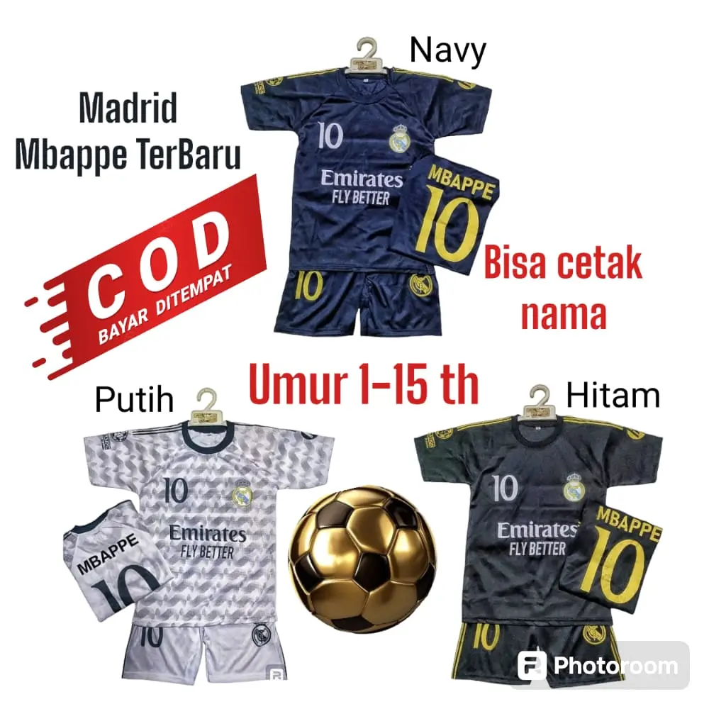 SETELAN BAJU BOLA ANAK FUTSAL/JERSEI ANAK/COD/BISA CETAK NAMA