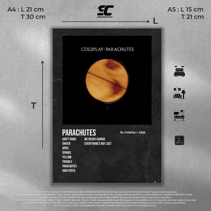 POSTER BAND COLDPLAY ALBUM PARACHUTES 0