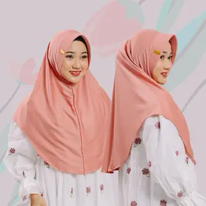 SIZE L PAKET HEMAT (50 DAPAT 4 PCS) HIJAB BERGO HAMIDAH SIZE L DI LENGKA LABEL AKRILIK DAN PET ANTEM BAHAN ADEM DAN JATUH