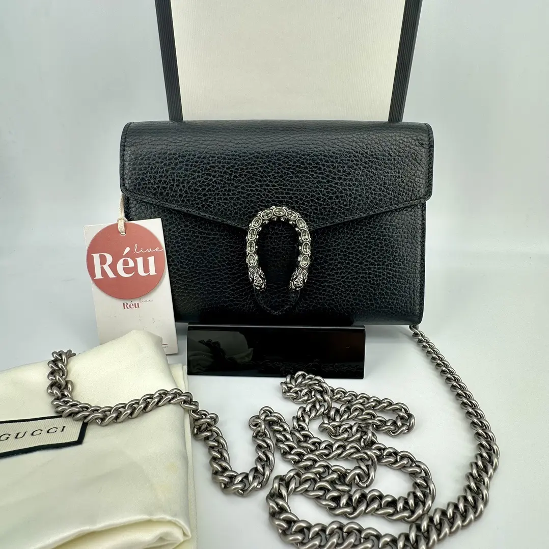 (Preowned) Reu 24748 Gucci - Dionysus Mini Shoulder bag in Calfskin with Ruthenium Hardware