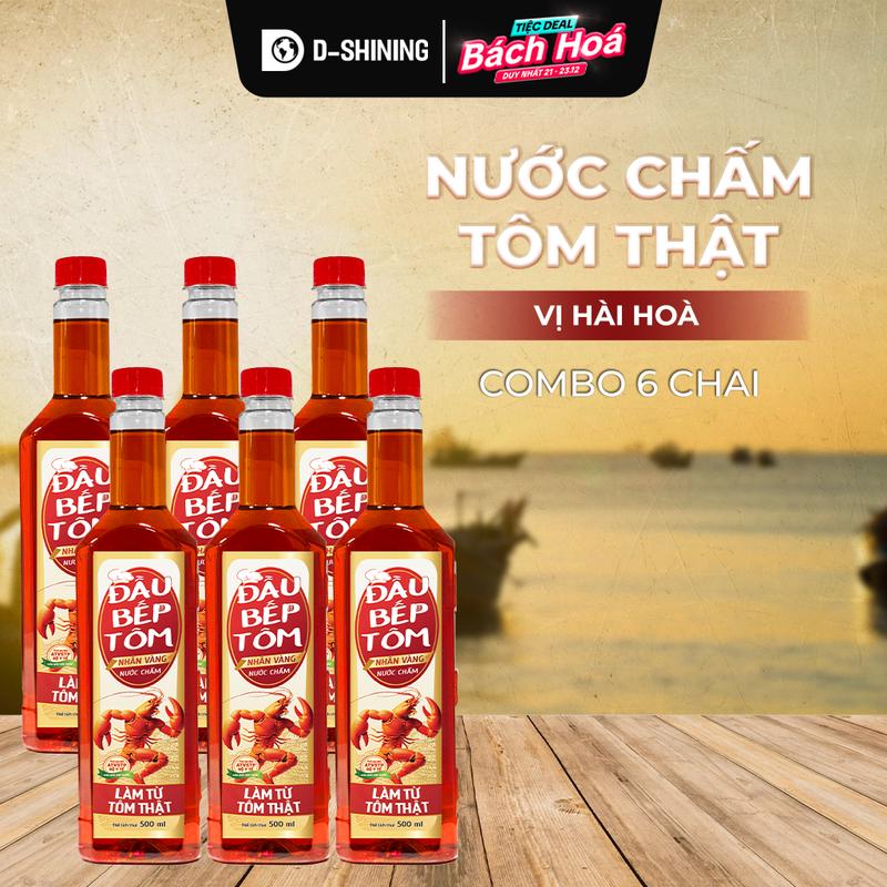 Nước Chấm Tôm Nhãn Vàng Đầu Bếp Tôm 500ml – Nước Chấm Pha Sẵn Vị Ngon Tròn Vị