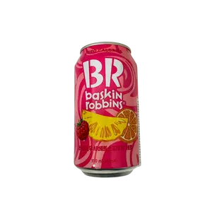 BASKIN ROBIN RAINBOW SORBET SPARKLING 350 ML MINUMAN BERPERISA BERKARBONAT RASA NANAS, JERUK, RASPBERI