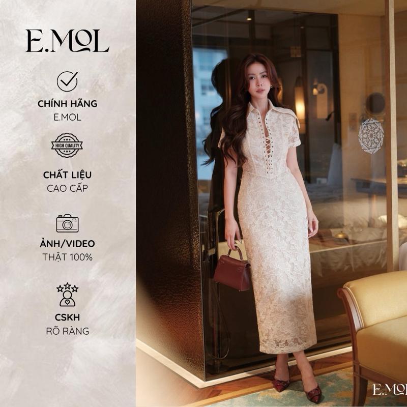 Váy ren cổ đức đan dây PHOM NHỎ E.MOL