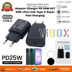 Sam A07 Adaptor Travel Charge Port Usb Type C 25w Batok Casan Super Fast Charging [Sen]