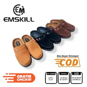 EMSKILL-Sandal Sepatu Bustong Cowok Sandal Sepatu Tutong Pria Terlaris Karet Shoes