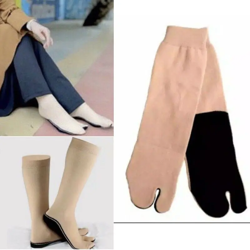 Kaos Kaki Jempol Cream by Rynstelle Nylon White 3