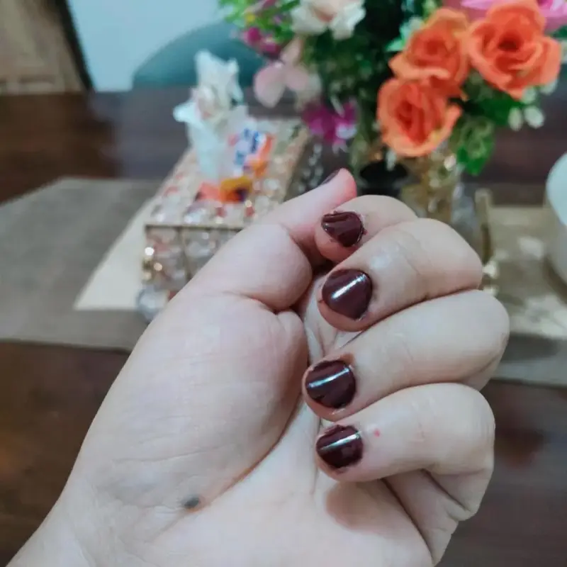 RAHMA HENNA ISI 6 MAROON SULTAN DARK BERKILAU HALAL Kuku Nail 6
