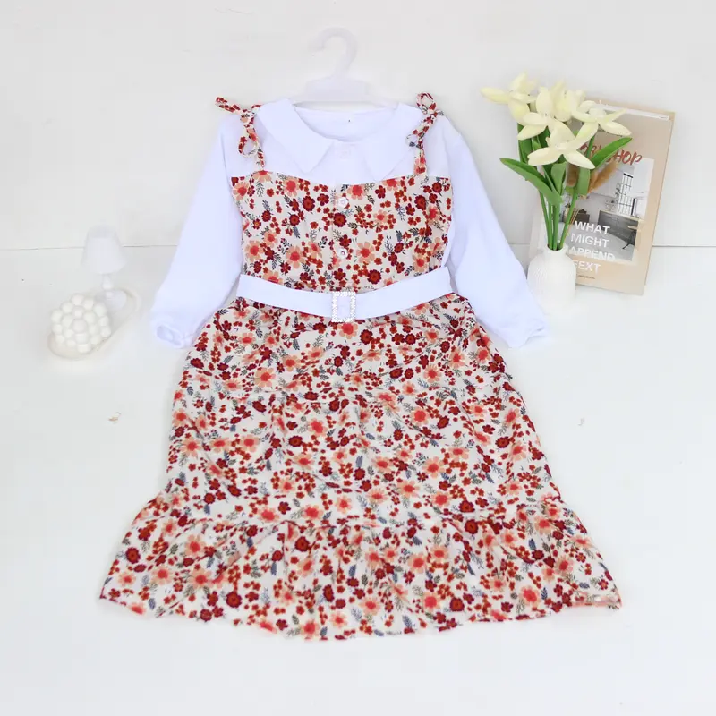 SAFFANA Dress I Gamis Anak Perempuan Bahan Crinkle Airflow Mix Crinkle Ratu 1-12 Tahun 3