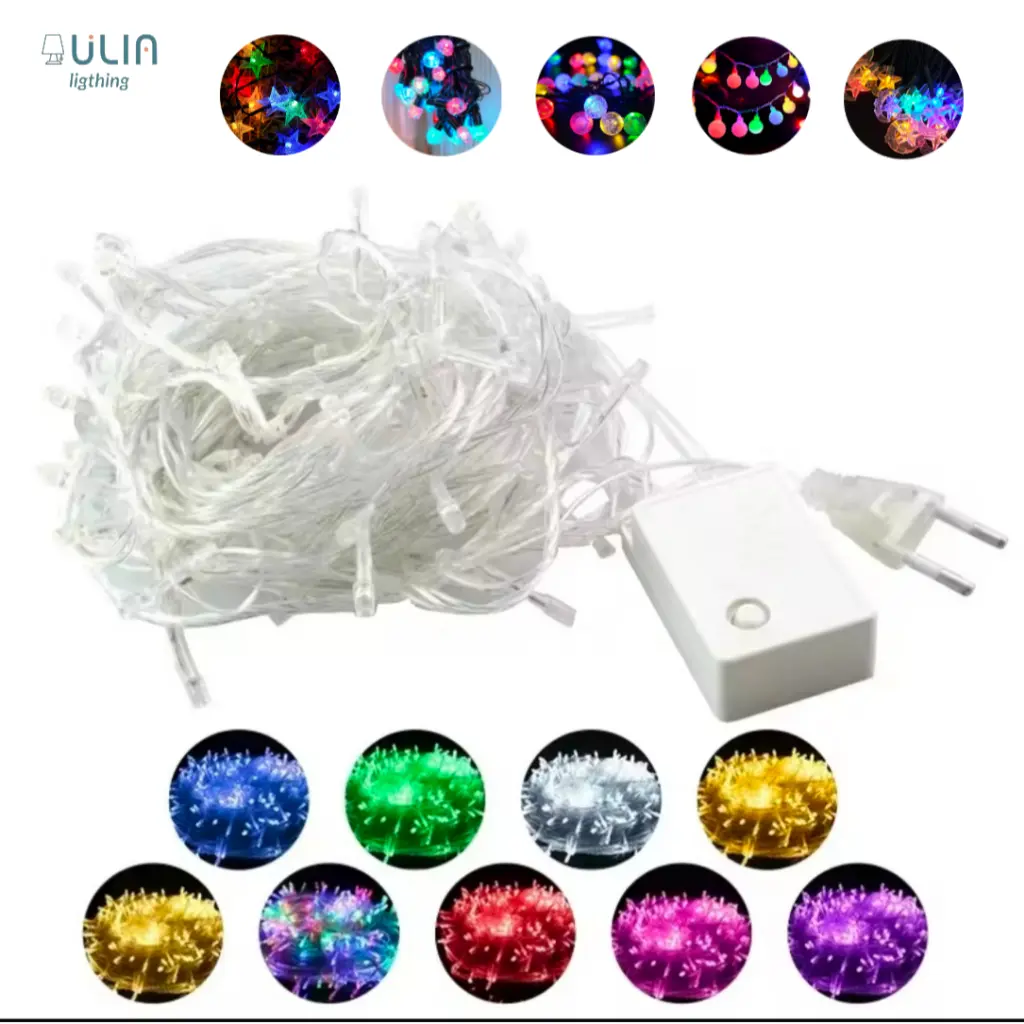 Lampu Tumblr Natal RGB 4M/10M Lampu Hias Warna-Warni Dekorasi Kamar Tidur LED Fairy Light Kado Unik