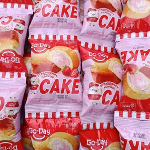 Go-Day Snack Cake Rasa Strawberry Halal Flavor Terbaik get 6 pcs