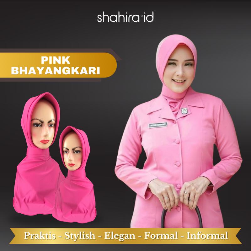 Jilbab Dinas Bhayangkari Pns Polri Premium Hijab Bayangkari Instan Anti Tembem Pad Busa Tebal Kerudung Muslim Nyaman tali 2