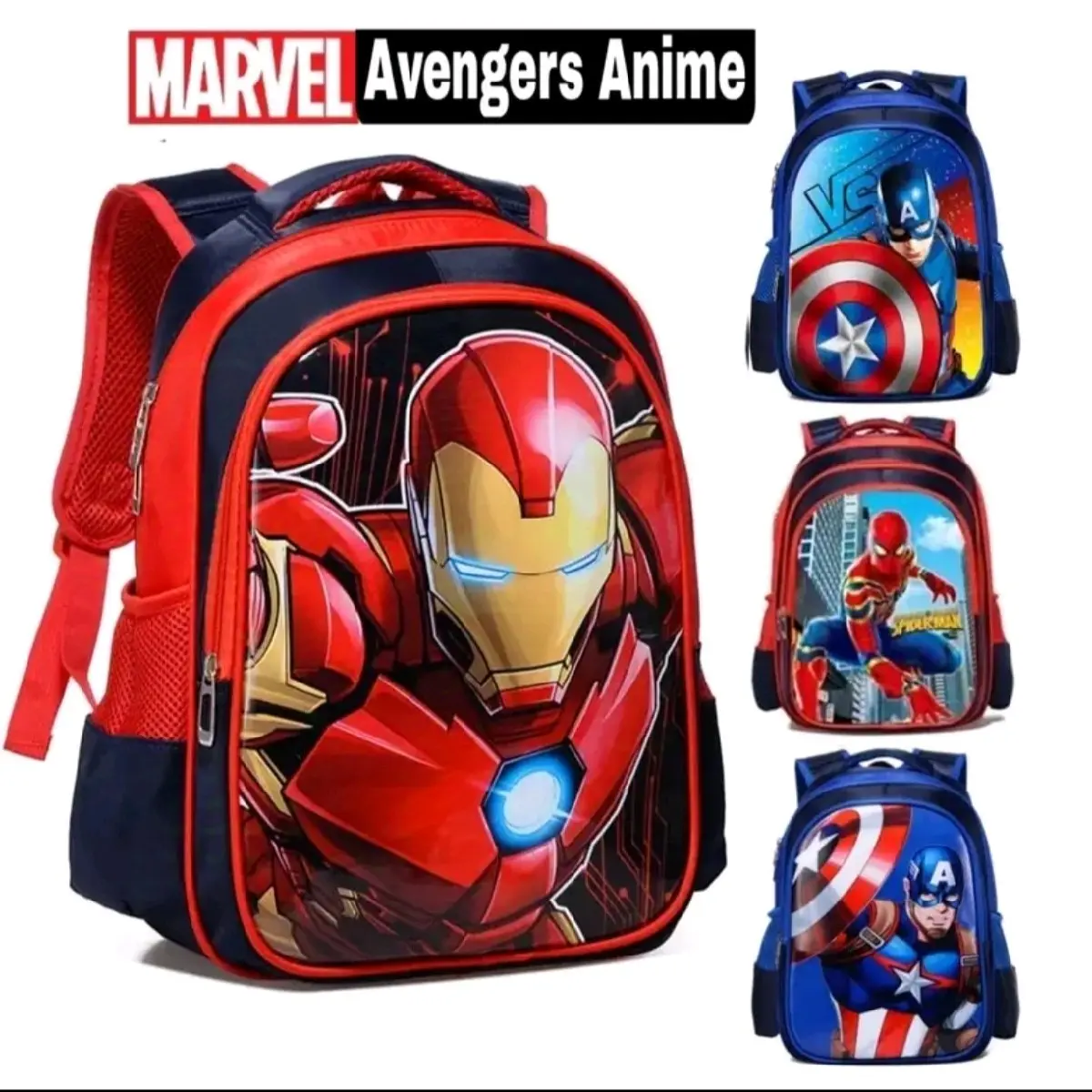 Tas Sekolah Anak Paud Sd Tk Tas Sekalah Anak Laki-Laki Tas Ransel Marvel