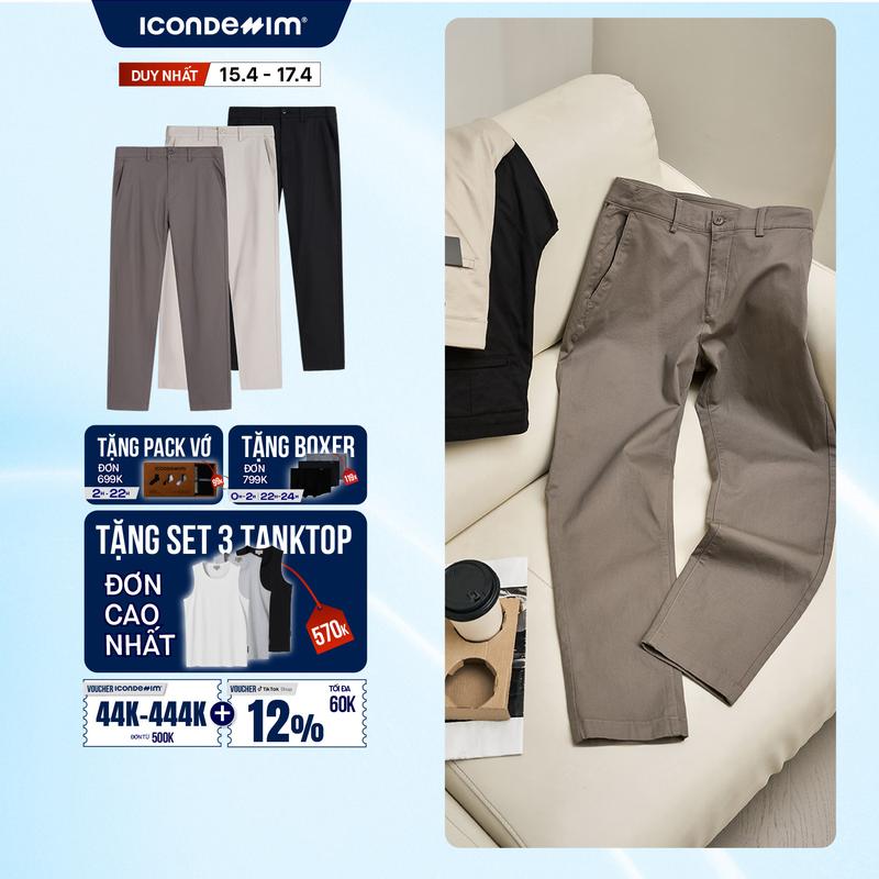 Quần Kaki Nam Ống Ôm Fundamental Form Slim QKID0032