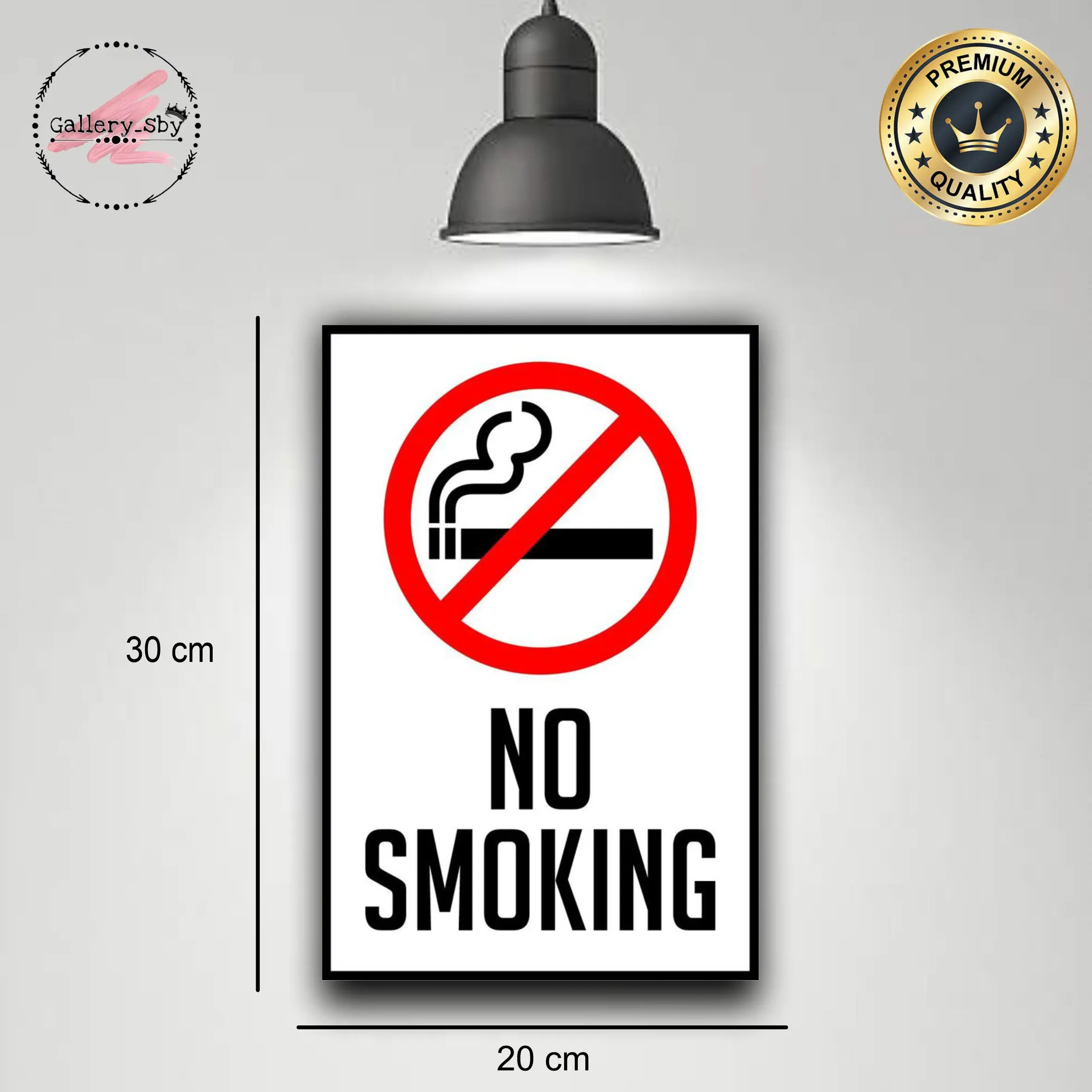 Hiasan Dinding NO SMOKING Pajangan Dinding Poster kayu 20cm x 30cm