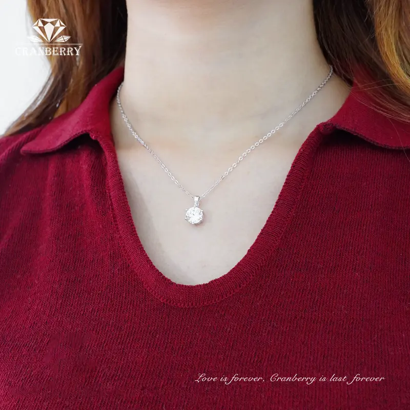OS1-N02 Kalung Wanita Cranberry Jewelry Garansi 1 Tahun Free Box Perhiasan Aksesoris Gift Anniversary Kado Istri Pacar Cewe Necklace Wedding Couple Pasangan Cowo Pria Berkualitas High Quality Grade VVS1 5A Store Anti Karat Luntur Berubah N02 COD 1