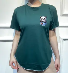 Rochelle 38 + Atasan Wanita Lengan Pendek Bahan Spandek Gambar Panda