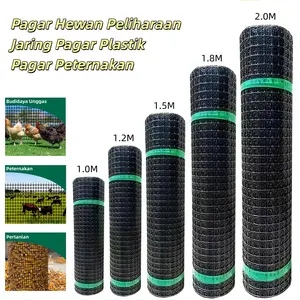 50m Pagar Jaring Kebun Jaring Kawat Plastik HDPE Lebar 0.6-2m jaring tanamankebun Jaring pagar ayamkebun