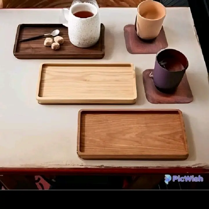 tatakan nampan wooden tray ukuran 10x20cm nampan kayu