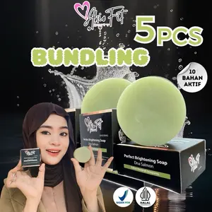 [5pcs] Sabun pemutih badan dan wajah akiofit biuty
