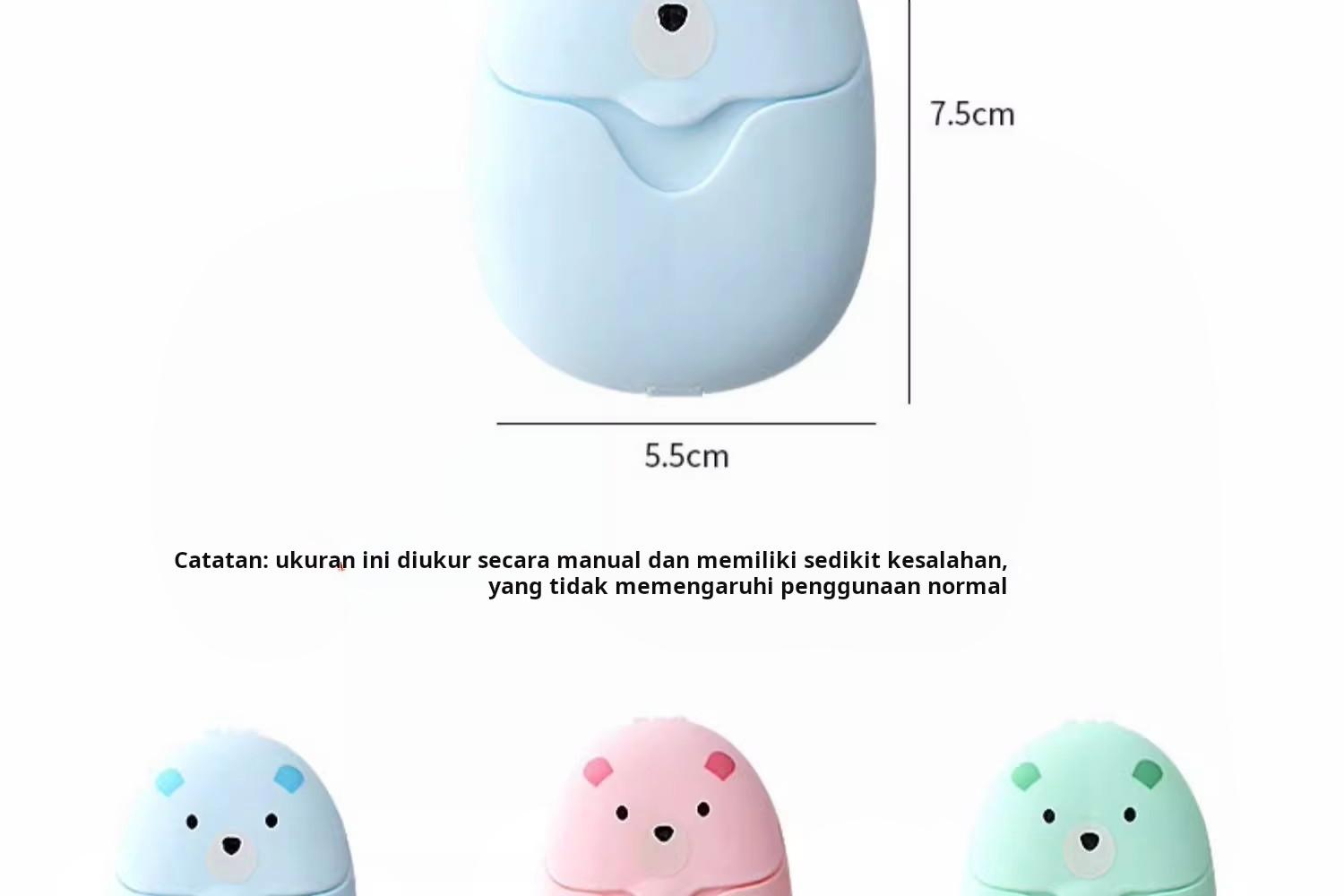 Sabun Lembaran Berukuran Kecil dan Portabel Bentuk Beruang Lucu Praktis untuk Membersihkan Rumah Menghasilkan Busa Lembut dan Mudah Dibilas Cocok untuk Berbagai Kebutuhan Sehari-hari