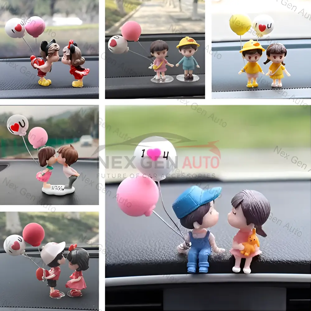 Couple Love Hiasan Dashboard Mobil Lucu Boneka Pajangan Aksesoris Dashboard Mobil Dekorasi