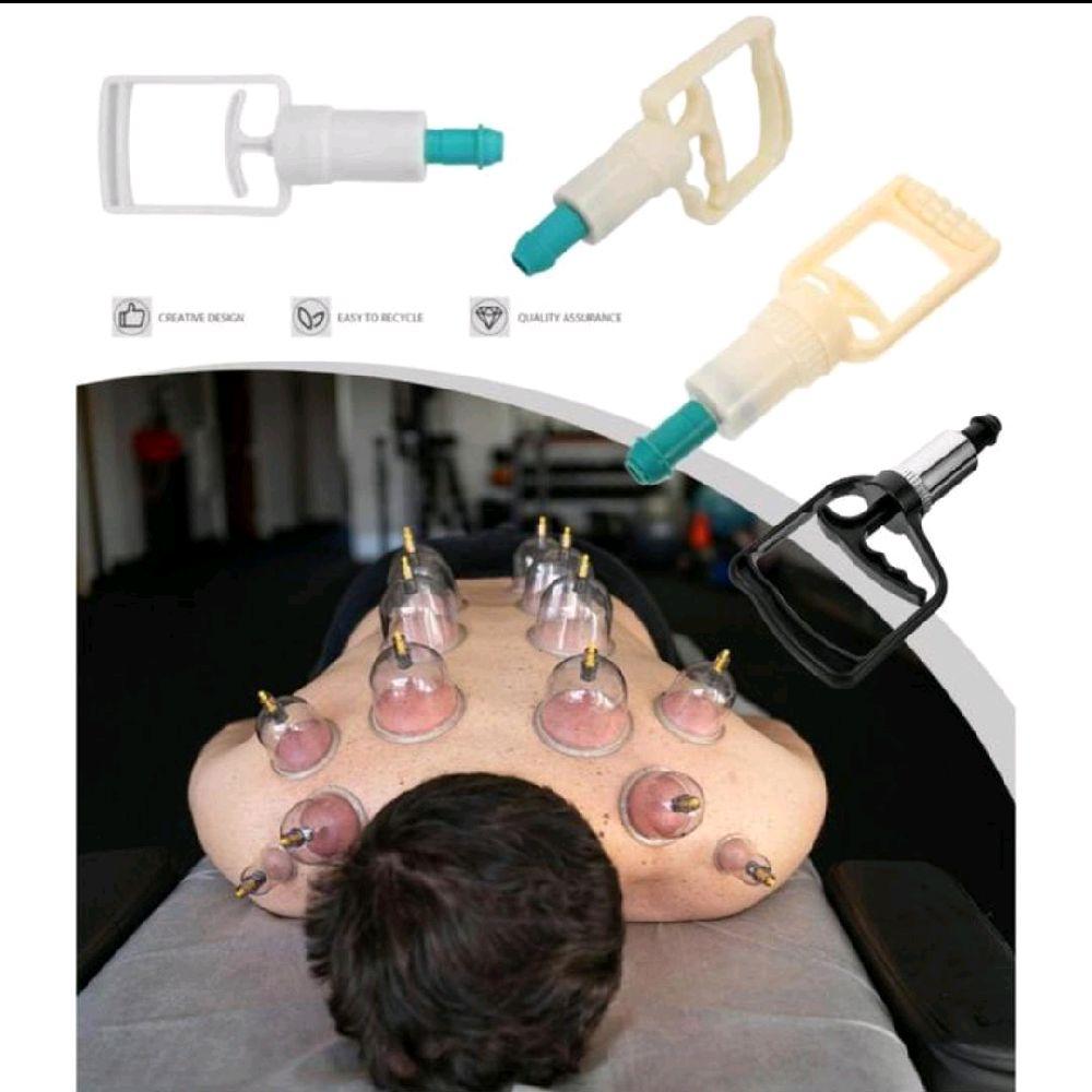 Pistol pompa hisap kop angin alat terapi bekam cupping pump air gun plastik - pompa 4 - pompa 4