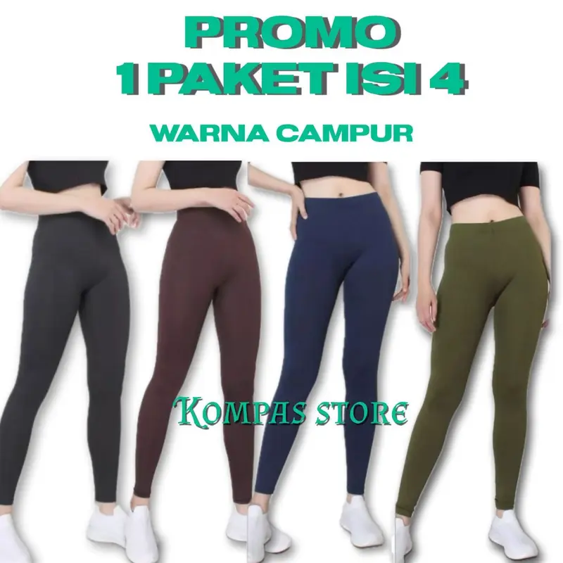 PROMO BELI 1 PAKET dapat 8PC LEGGING PANJANG WANITA/CELANA LEGGING COD 01 3