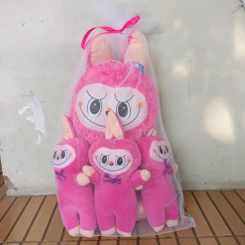 Boneka  Labubu Beranak 3 (Isi 1 Besar 3 Kecil) - Mainan Lucu dengan Desain Unik dan Berkualitas Tinggi - Toys, Dolls 1
