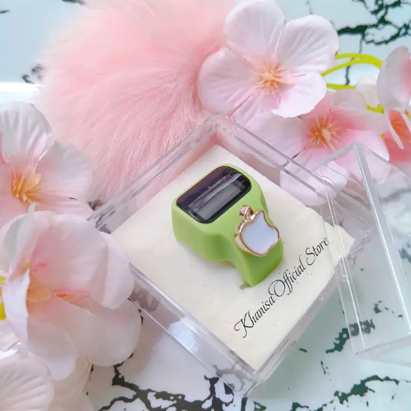 Tasbih digital Led mini cincin tasbih hias tombol tasbih cantik souvenir haji umroh muslim 4