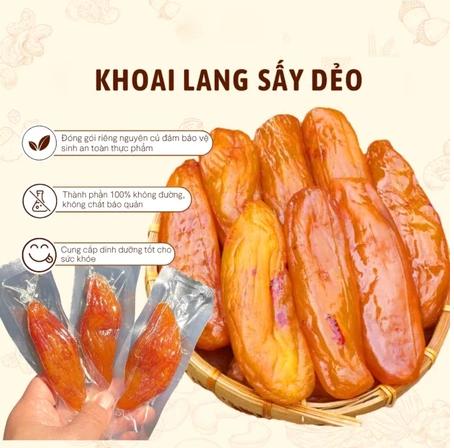 Mã Kéo Tương Tác Khoai Lang Mật Sấy Dẻo hút chân không- siêu ngon khoai lang Snack Ăn Vặt Food
