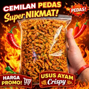 Usus Crispy Daun Jeruk Keripik Usus 500gr Ayam Makanan Snacks Kripik Food Pedas Kering Cemilan