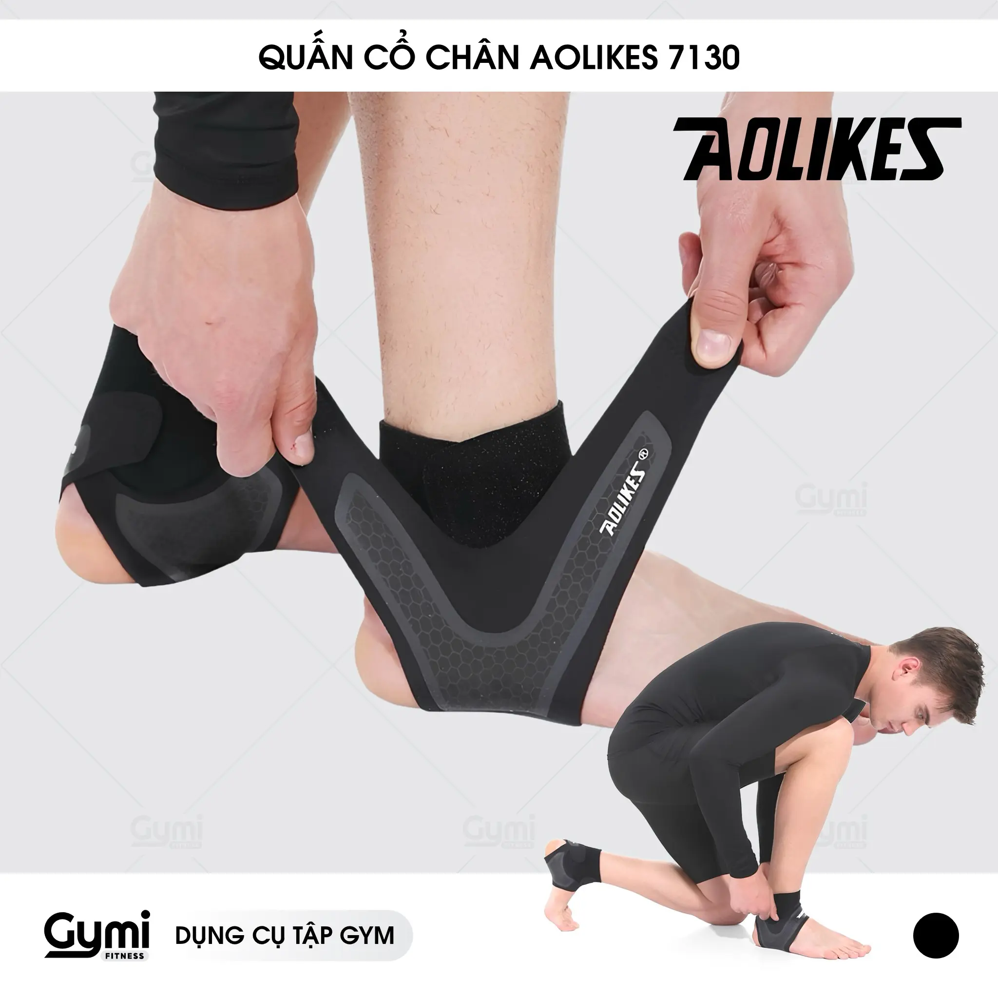 Băng Cổ Chân, Đai Quấn Bảo Vệ Mắt Cá, Bó Cổ Chân Aolikes Tập Gym Thể Thao 7130 Sport Tập Thể Dục - AL7130