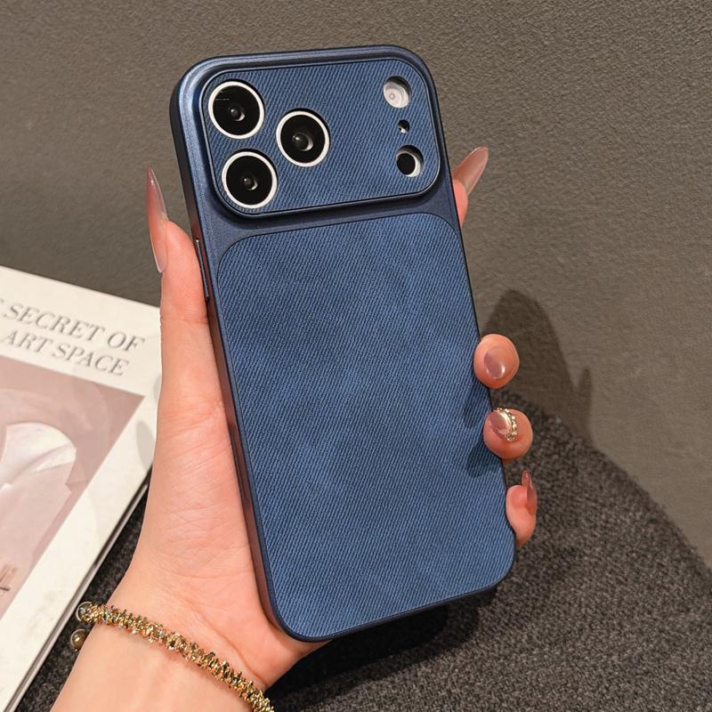High-quality denim leather iPhone case, suitable for iPhone 17/18 Pro Max/16/15/14/13/12/11 Pro Max – a drop-resistant, dirt-resistant, and durable phone case