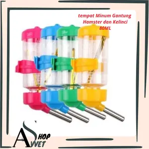 AVVET-(COD) Botol minum Hewan 80 ml tempat Minum Gantung Hamster dan Kelinci Tempat Minum otomatis Botol Hamster Marmut Landak Aksesoris Hewan Peliharaan(BELI LOKAL)
