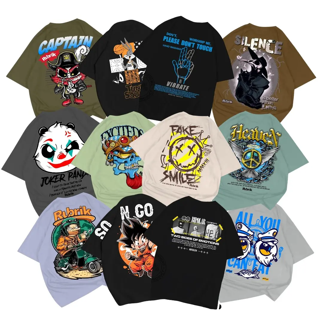 Paket Hemat 100rb Dapat 4 Kaos  Motif Distro Kaos Pria Keren Kekinian Terbaru