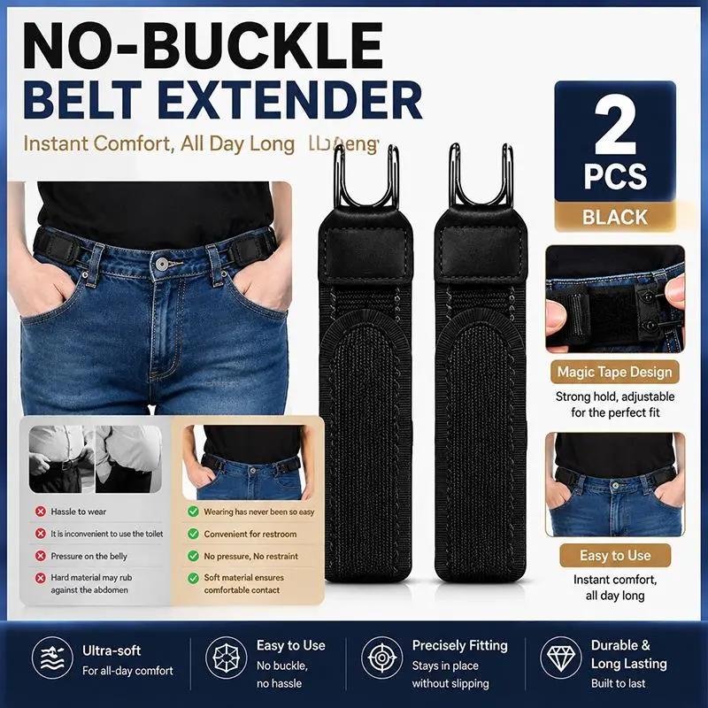Buckleless Bền Đàn Hồi Vành Đai Thắt Lưng Có Thể Điều Chỉnh Velcro Móc Thoải Mái Dây Thắt Lưng Cho Thời Gian Dài Mặc Làm Việc Hàng Ngày Trang Phục