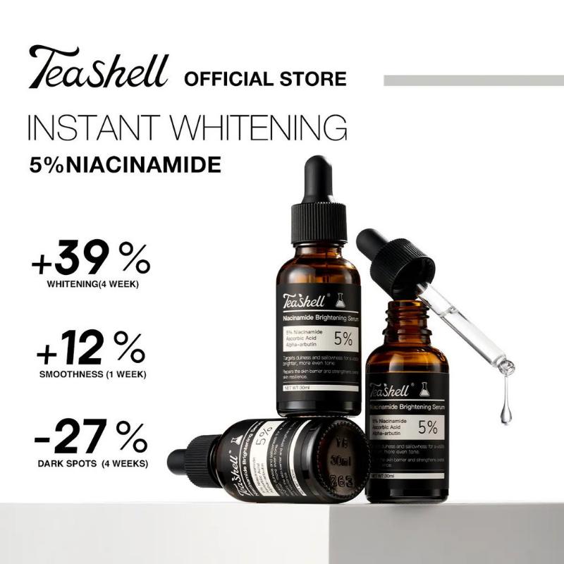 [S luong giai hanl Teashell Serum Dưỡng Trắng & Cấp Ẩm 5% Niacinamide + Alpha…